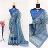 Df 152 Kalamkari Linen Daily Wear Printed Sarees Wholesale Shop In Surat